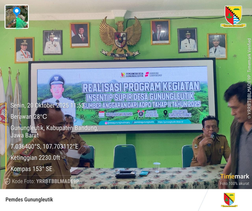 Penyerahan Insentip Supir Desa Gunungleutik 